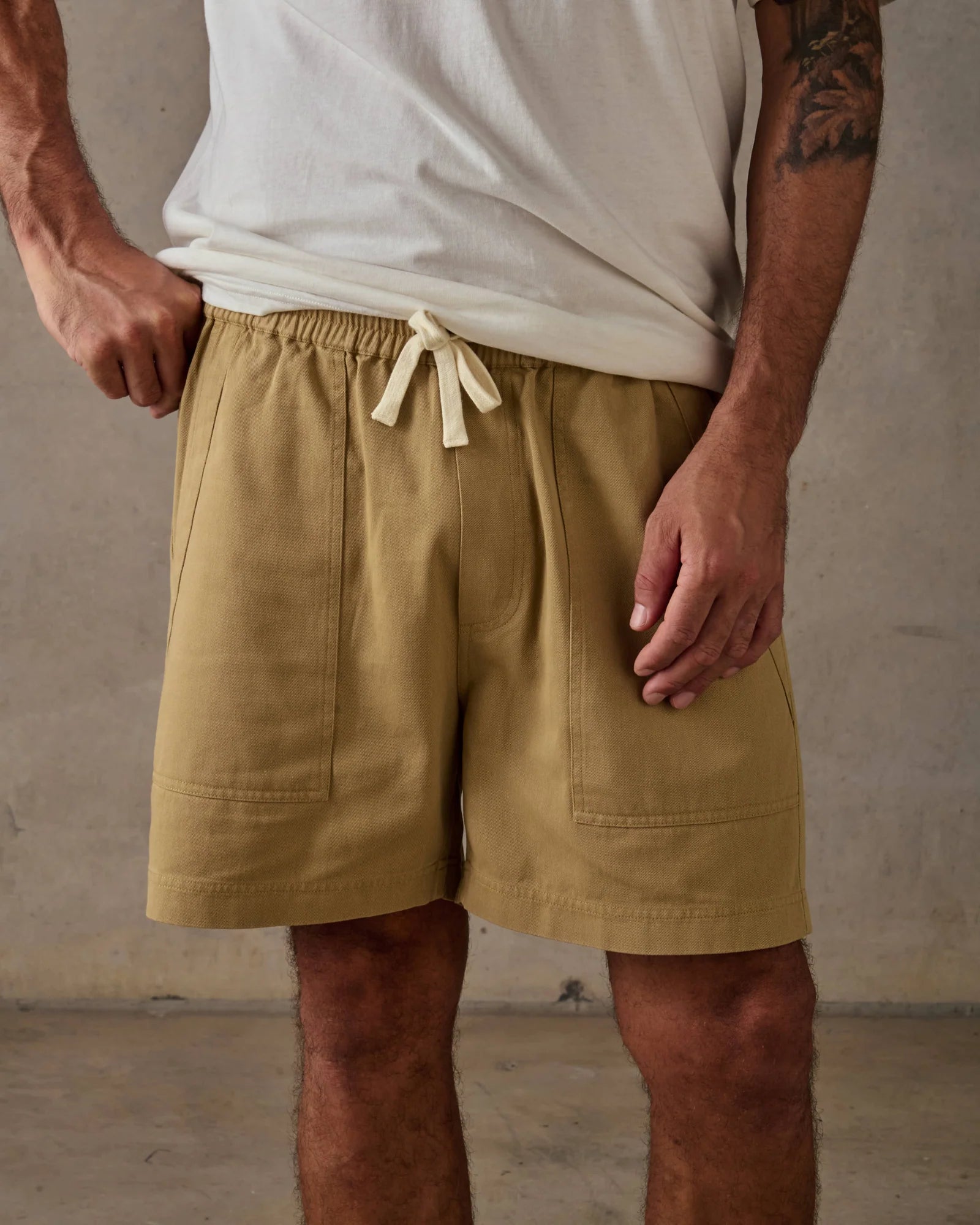 Twill Shorts - Tan