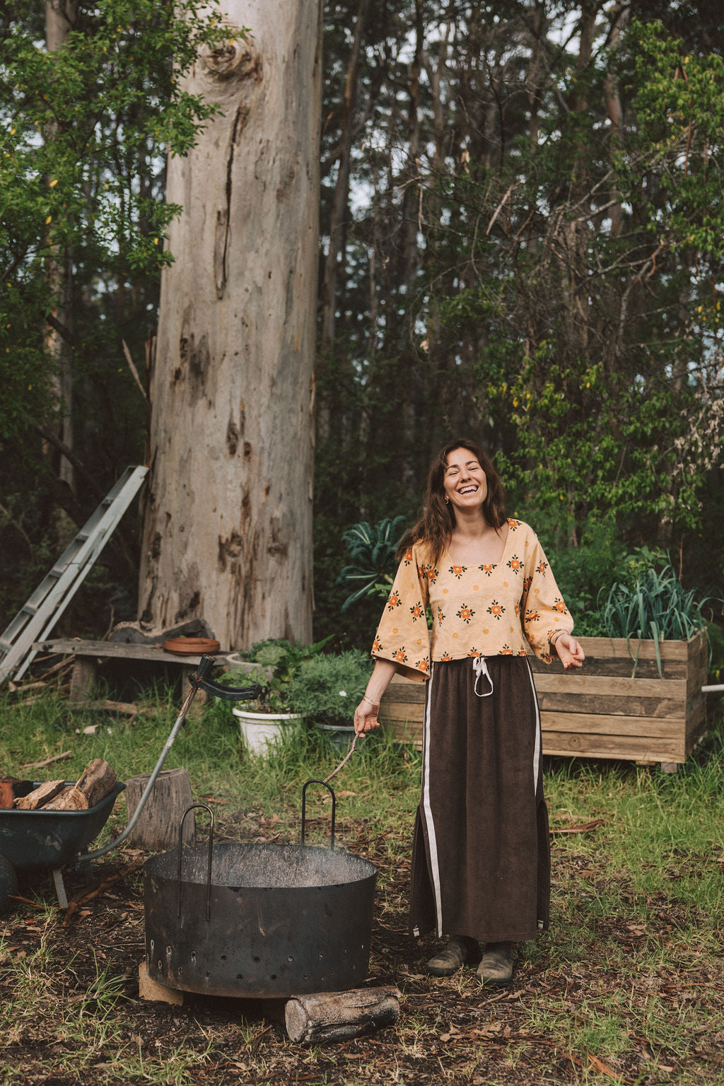 Terry Long Skirt - Chocolate