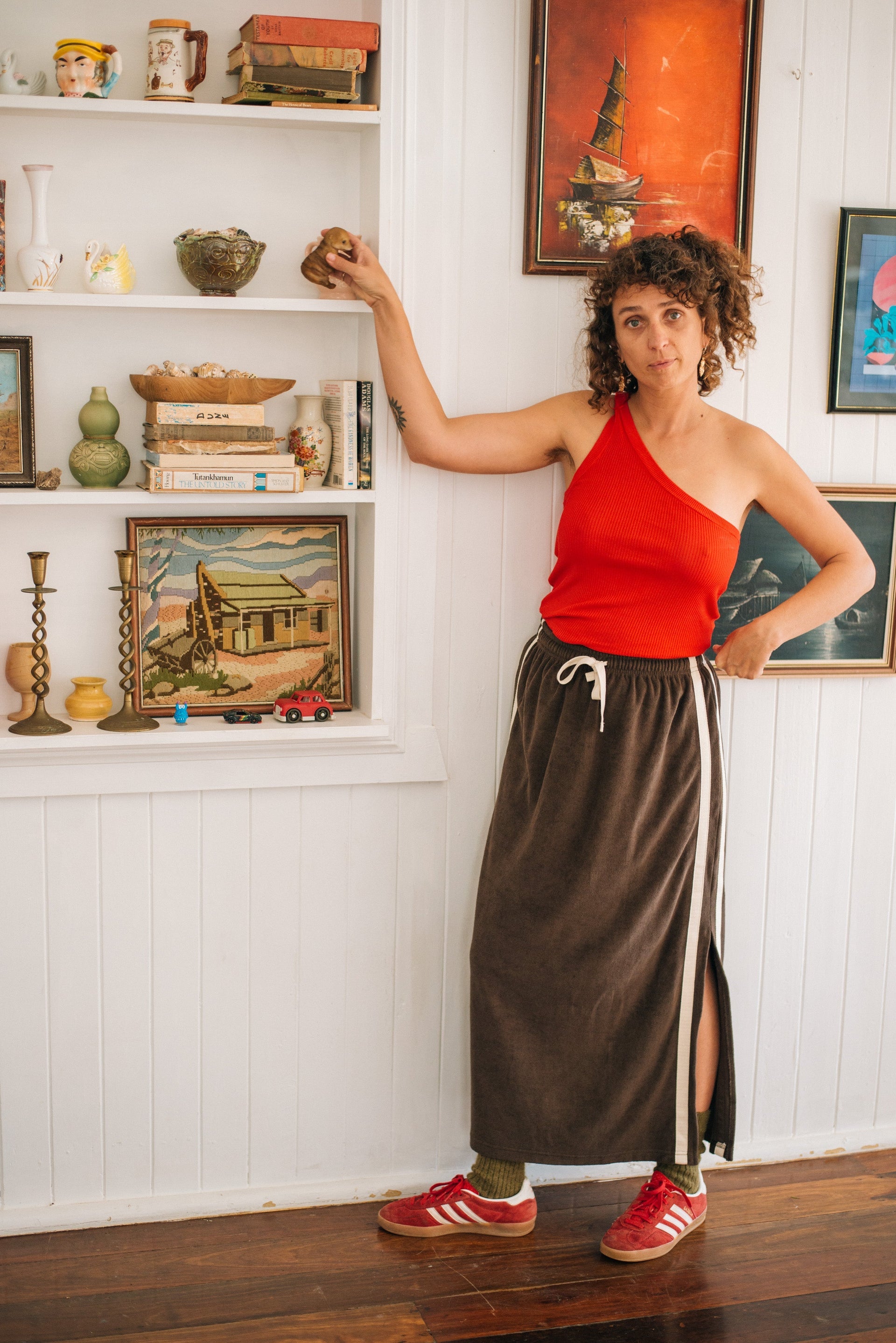 Terry Long Skirt - Chocolate