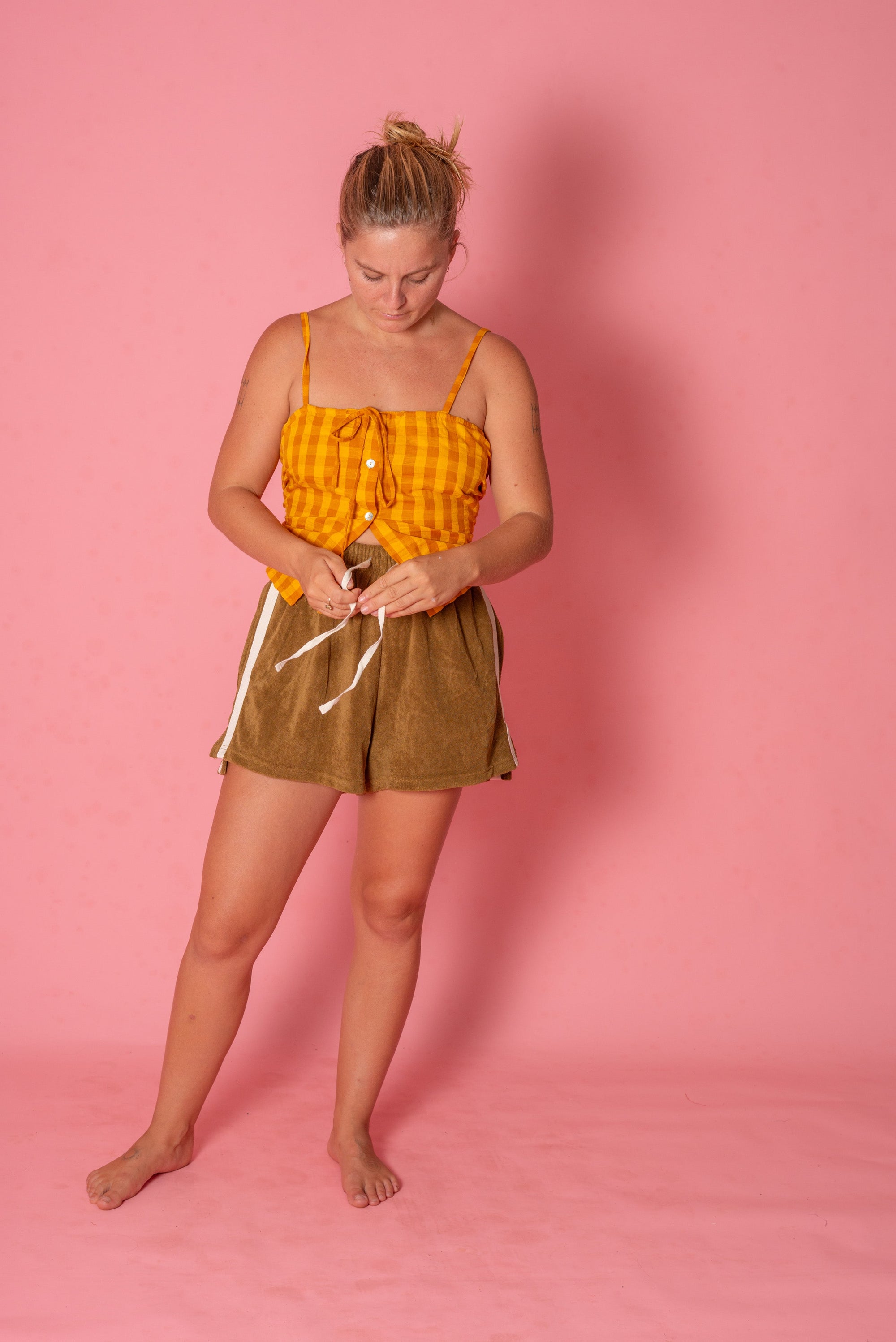 Terry Towelling Short - Army Green
