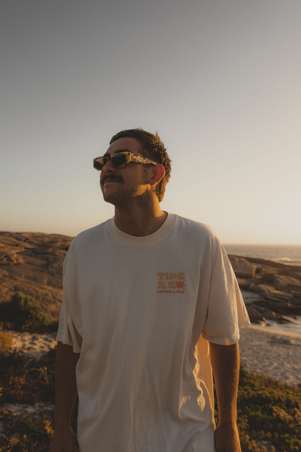 Tide Town Lobster Tee - Light Sand