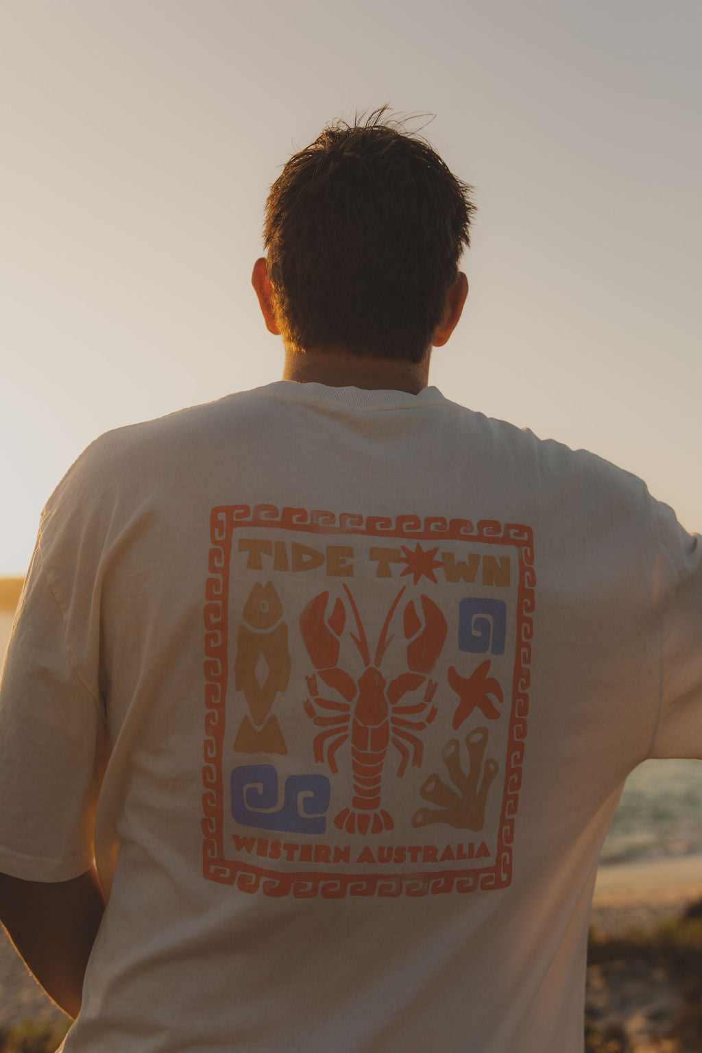 Tide Town Lobster Tee - Light Sand