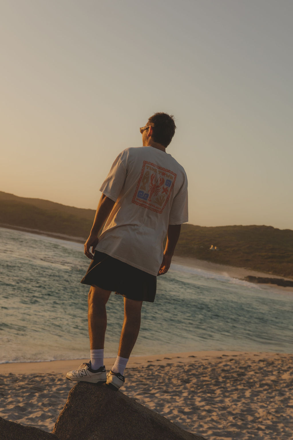 Tide Town Lobster Tee - Light Sand