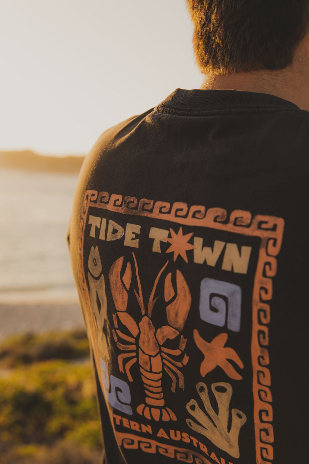Tide Town Lobster Unisex Tee - Black