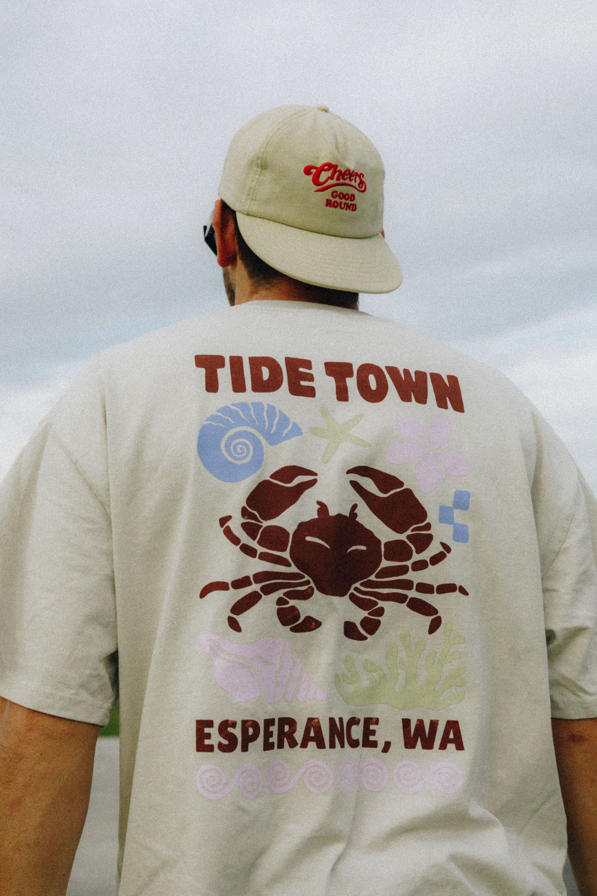 Tide Town Crab Unisex Tee - Bone