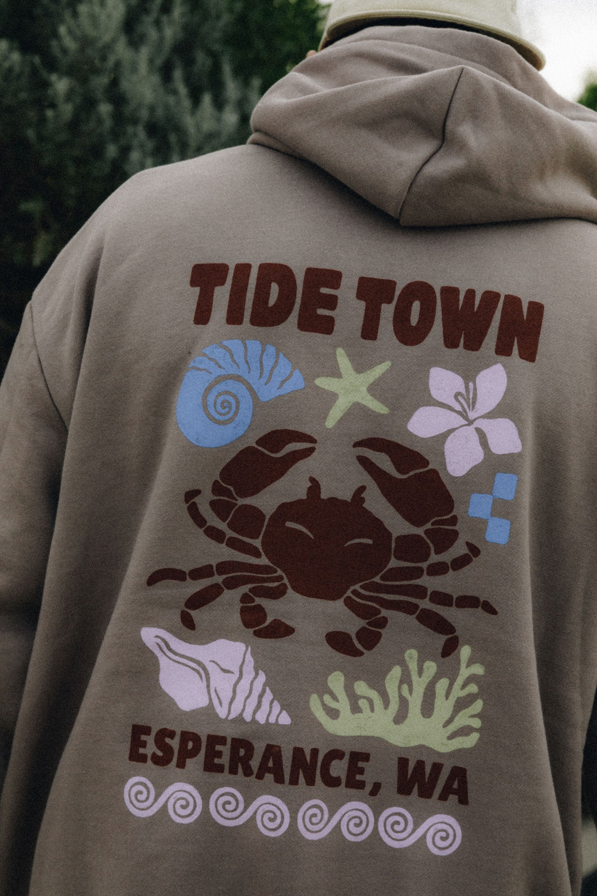 Tide Town Crab Unisex Hood
