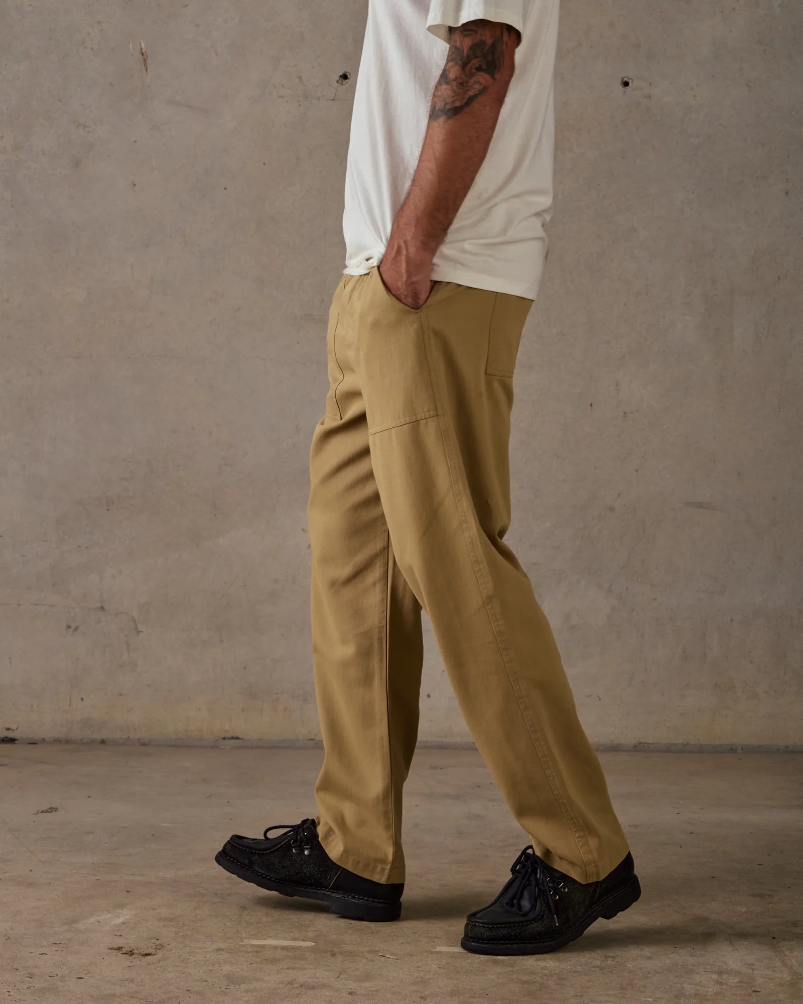Twill Pants - Tan