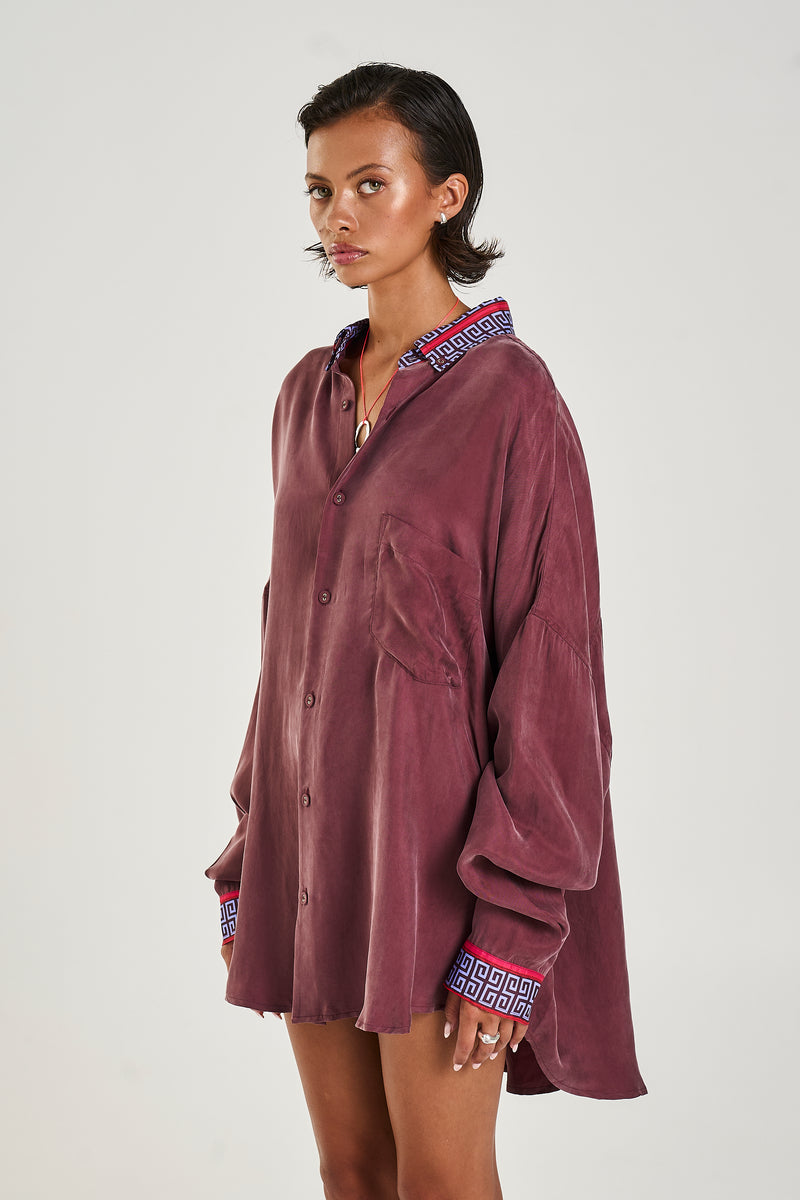 Long Sleeve Oversized Shirt - Zodiac