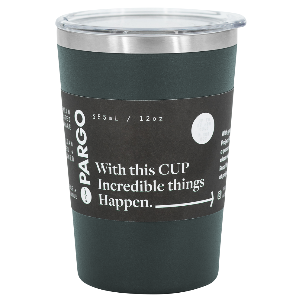 Tide & Co X Project Pargo Insulated Coffee Cup 12oz - BBQ Charcoal